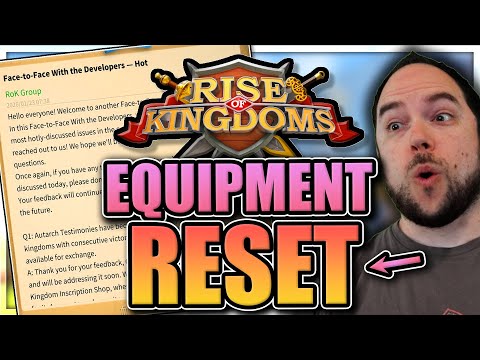 Equipment and Talent Reset! [huge Q&A reveals big plans] Rise of Kingdoms