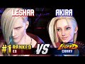 SF6 LESHAR 1 Ranked Ed Vs AKIRA Cammy High Level Gameplay