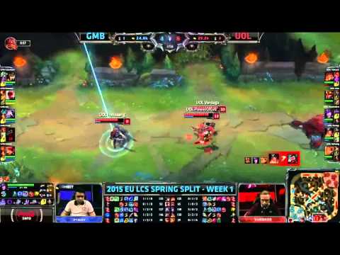 [Highlights] Gambit Gaming vs Unicorns of Love EU LCS Spring 2015 W1D1   GMB vs UOL