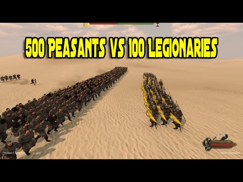 500 Peasants vs 100 Legionaries - Mount & Blade 2: Bannerlord