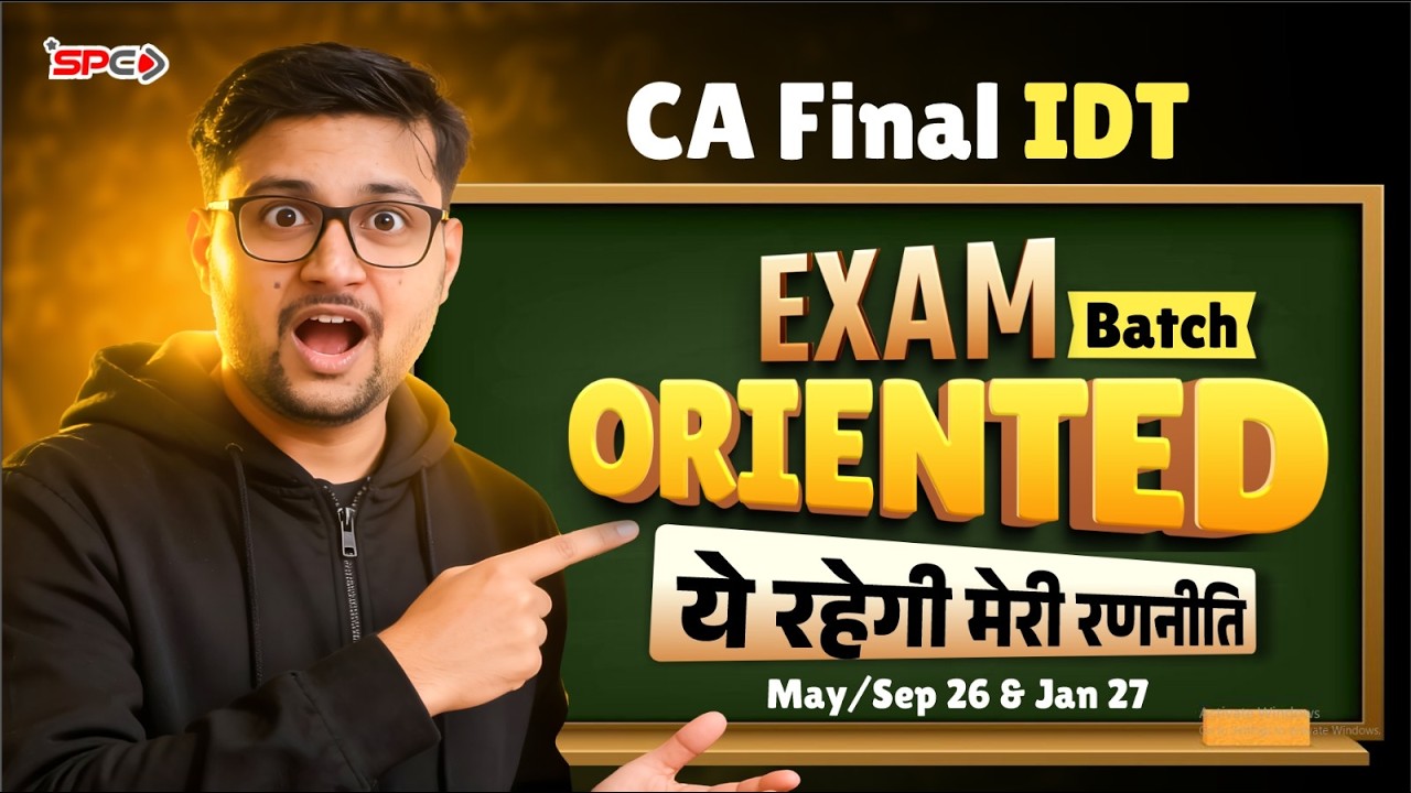 CA Final IDT | Indirect Tax Exam-Oriented Batch Road Map | CA Rohit Garg (AIR 21)