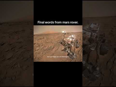 Final words from Mars rover