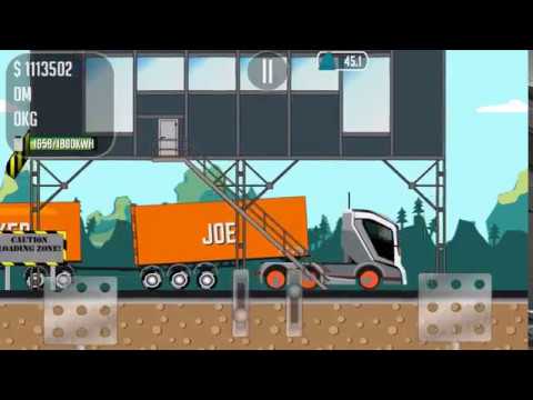 Trucker Joe is transporting a lot of coal and iron on the truck