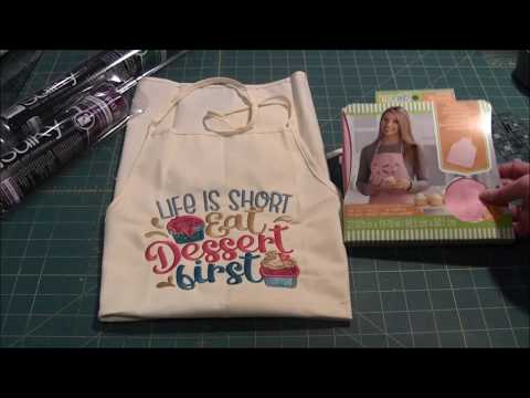 How to Machine Embroider on an Apron