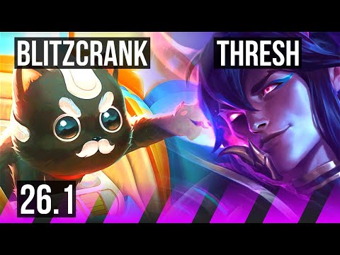 BLITZCRANK & Miss Fortune vs THRESH & Aphelios (SUP) | KR Master | 26.1