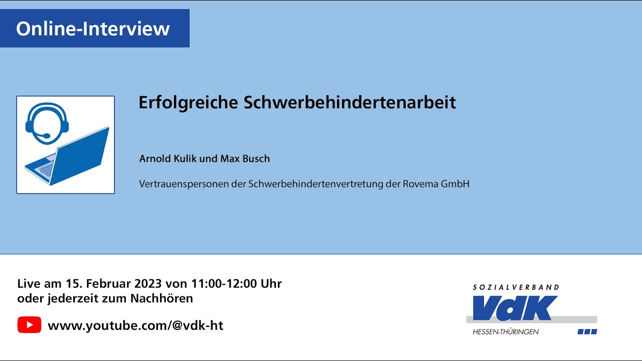 Video: VdK-Online-Interview: Erfolgreiche Schwerbehindertenarbeit