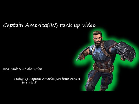 5* Captain America (IW) rank up video I 3rd rank 5 5* champion I Marvel contest of champions.