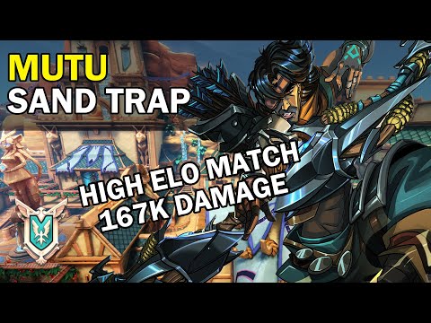 High Elo Match 167K Damage Mutu Shalin Paladins Competitive (Pro Player) SAND TRAP