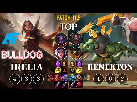AF.A BuLLDoG Irelia vs Renekton Top - KR Patch 11.5