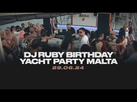DJ Ruby Birthday Yacht Party | Malta 29.06.24 | Progressive House | Video DJ Mix