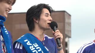 JO1白岩瑠姫＆INI西洸人、サッカー日本代表に大興奮！パブリックビューイングイベントで熱いエール