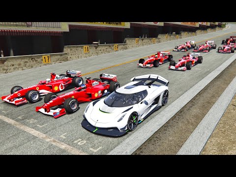 Koenigsegg Jesko vs 2000s Ferrari Cars - Nardo Speed Ring