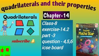 Quadrilaterals and their properties, class-8, ch-14, ex-14.2,part-3 4,5,6q 📚#mathematicstricksbyneha