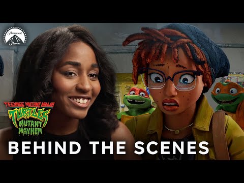 Thumbnail of the video: Behind the Scenes - How Ayo Edebiri Became April O'Neil
