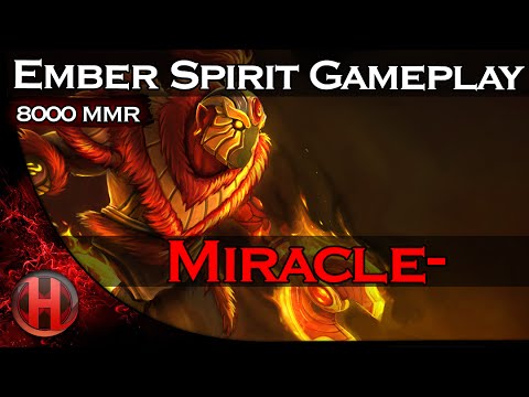 OG.Miracle- 8000MMR Ember Spirit Gameplay Dota 2