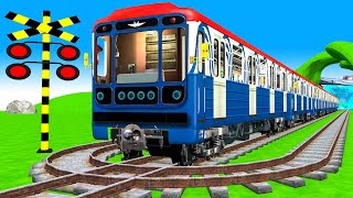 踏切アニメ】あぶない電車 TRAIN 🚦 Fumikiri 3D Railroad Crossing Animation #1