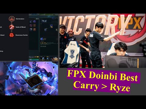 Doinbi Best Ryze Carry Team In Worlds Champion 2019 | FPX vs G2 Game 2 [Proview Worlds 2019]