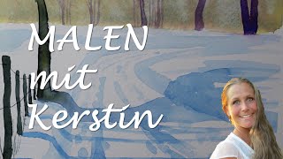 TRANSFORM your Watercolor Paintings!  VERGLEICH!  PERSPEKTIVE und Schnee malen auf TONED Paper...