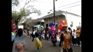 Zulu Parade- Zulu Walking Warriors with brass band Mardi Gras 2012