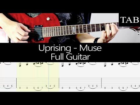 UPRISING - Muse (Matt Bellamy) FULL GUITAR  + TAB