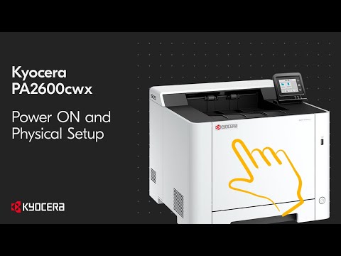 Kyocera PA2600cwx — первое включение и проводная сеть