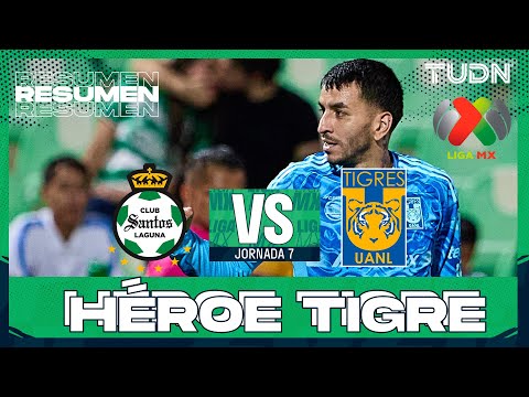 Highlights and goals - Santos vs. Tigres | Liga MX - Matchday 7 Apertura 2025 | TUDN SANTOS TIGRE...