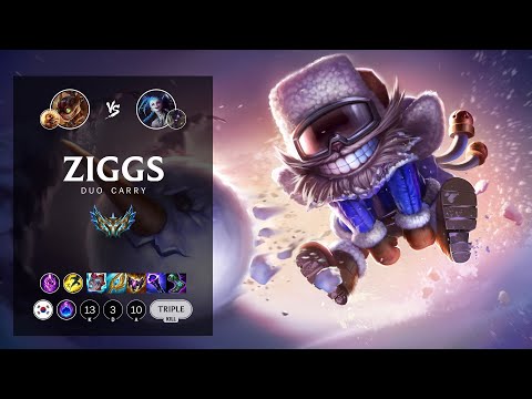 Ziggs Bot vs Jinx - KR Challenger Patch 12.14