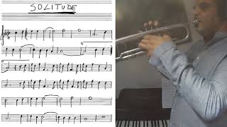 Solitude - trumpet cover (slow theme tutorial)