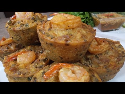 Cambodian Fried Cake with Shrimp and Mung Bean Recipe (Noum Ka Pong)