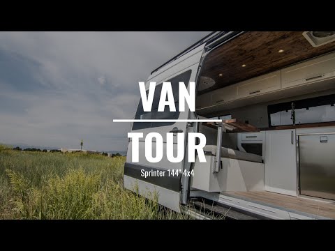 VAN TOUR | Custom Van Build | Sprinter 144 4x4 w/ walnut countertops | Rossmönster Vans | 142