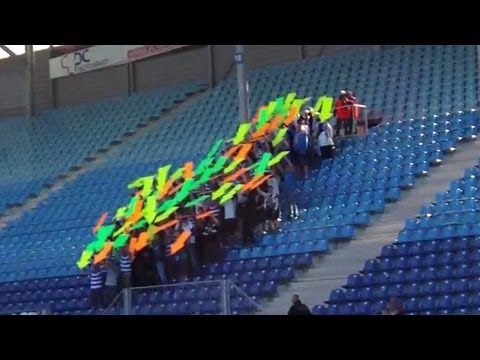 Because of the goal drought: The totally funny action with the neon arrows