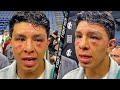 BEAT & BRUISED JAIME MUNGUIA IMMEDIATELY AFTER BRUTAL WAR WITH DERVYANCHENKO WANTS BENAVIDEZ NEXT!
