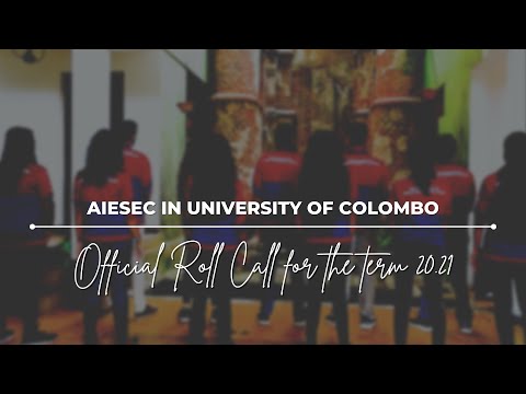 Roll Call 20.21 - AIESEC in University of Colombo