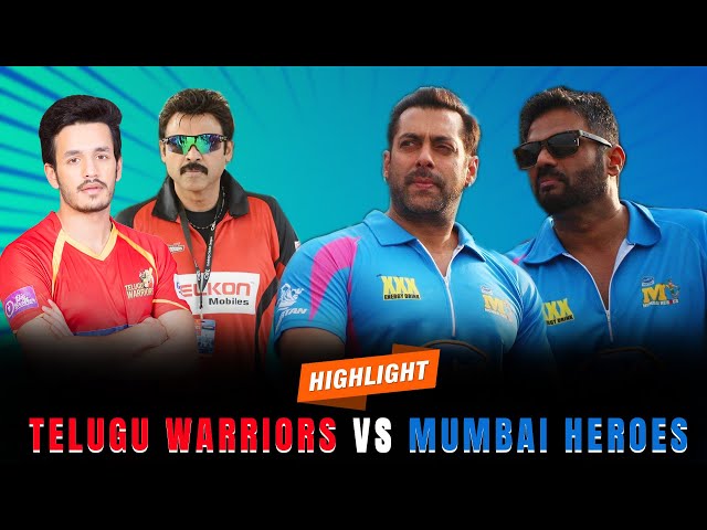 Epic Showdown! Telugu Warriors vs Mumbai Heroes – Cricket Highlights | Bobby Deol, Salman Khan