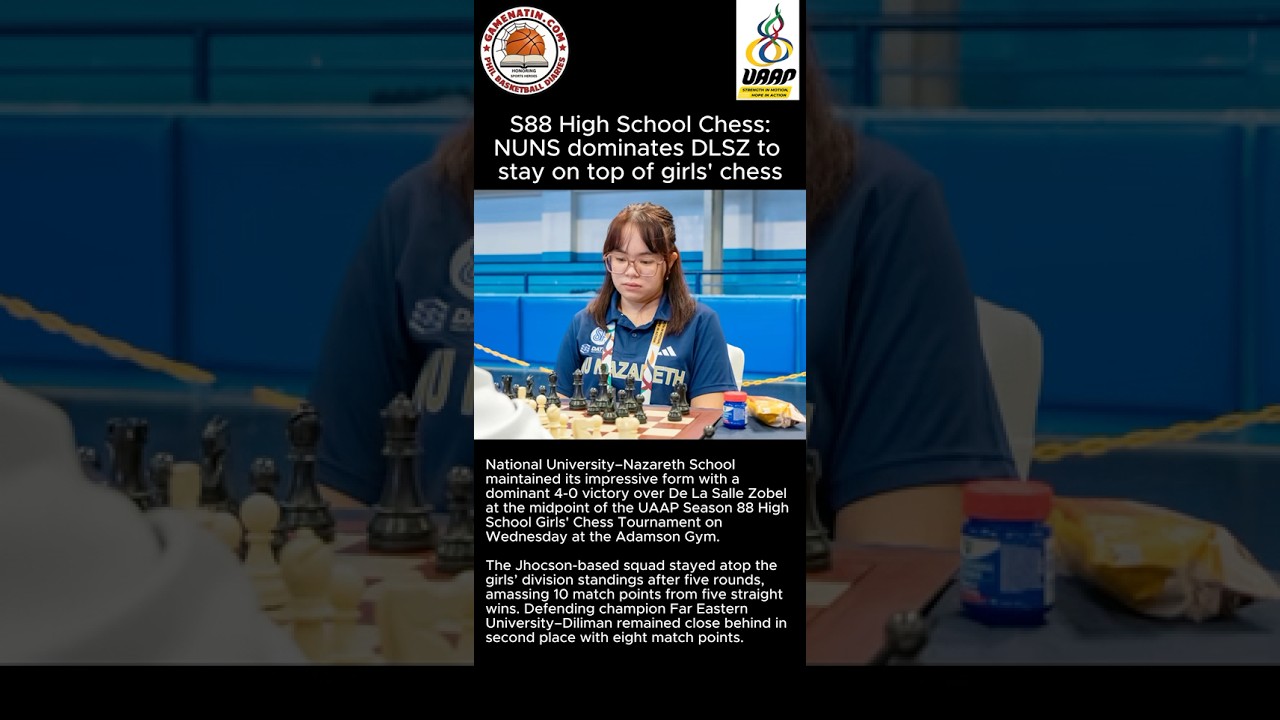 UAAP High School Chess: UST boys, NU girls still at the helm of high school chess