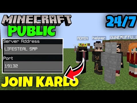 ADDON GAMER - How to Join Minecraft Pe 24/7 LIFESTEAL SMP with (Java/Pe) Free to Join...! 🤫