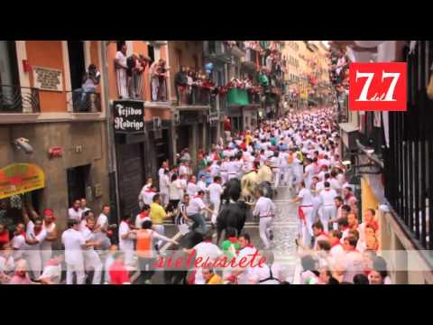Saturday July 7 2012 encierro with Dolores Aguirre bulls in Pamplona