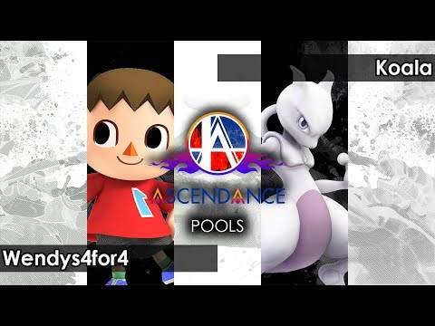 Smash 4: Wendys4for4 (Villager/Peach) V Koala (Mewtwo/Dedede) - Ascendance 70 Tournament SSB4