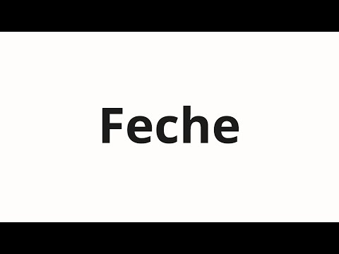 How to pronounce Feche