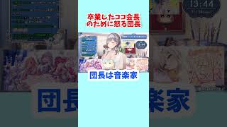 卒業したココ会長のために怒る団長 #ホロライブ #白銀ノエル #桐生ココ #vtuber #切り抜き