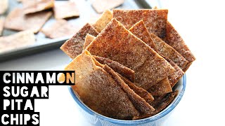 How To Make Healthy Low Calorie Cinnamon Sugar Pita Chips | Cinnamon Toast Crunch Recipe