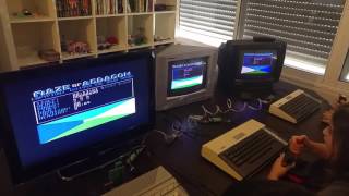 Atari 800 XL network game  Maze of Agdagon Demonstration