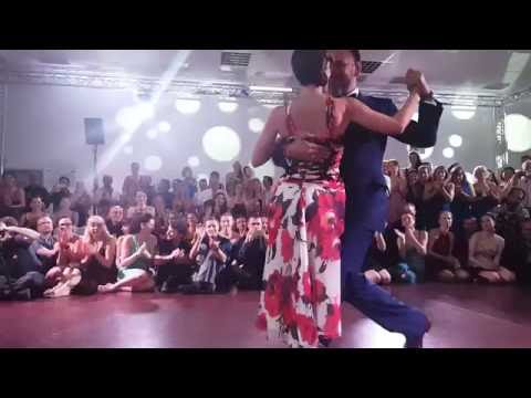  Fabian Peralta  and  Josefina Bermudez Avila  are  dancing  to  the  tango  "  Tres Esquinas  "  by  Ángel D'Agostino  at  Łódź Tango Salon Festival  in  2016