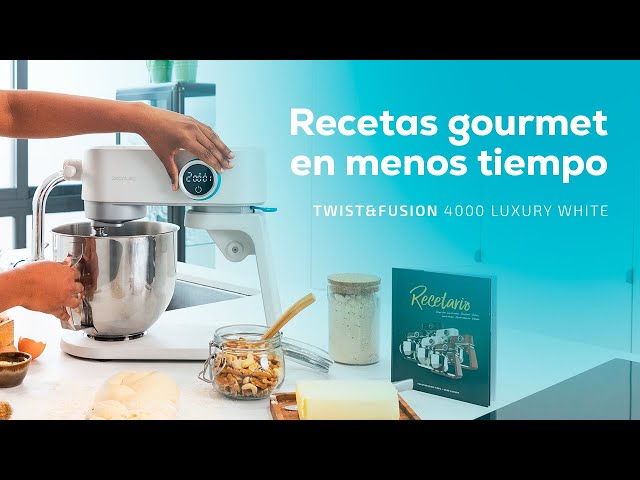 Batedeira Cecotec Twist&Fusion 4000 Luxury White 800W 5,2L 8 Velocidades LCD video