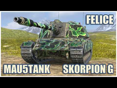 Felice, mau5Tank & Skorpion G • WoT Blitz Gameplay