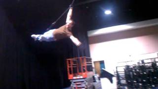 Flying through a night at work