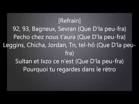 Sultan Ft IXZO - Que D'la peufra avec Paroles / Lyrics
