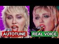 Miley Cyrus AUTOTUNE Vs REAL VOICE