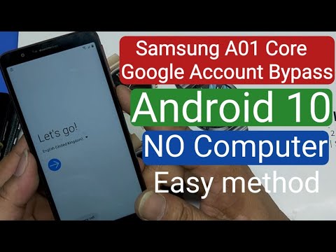 Samsung A01 Core Frp Bypass Android 10 No Computer