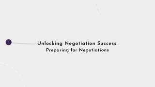 Preparing for Negotiations